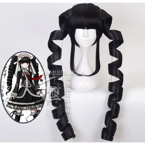 1:1 Danganronpa: yasuhiro taeko Cosplay Wigs Mioda Ibuki Playing Short Colorful Long Straight Hair Halloween Wigs