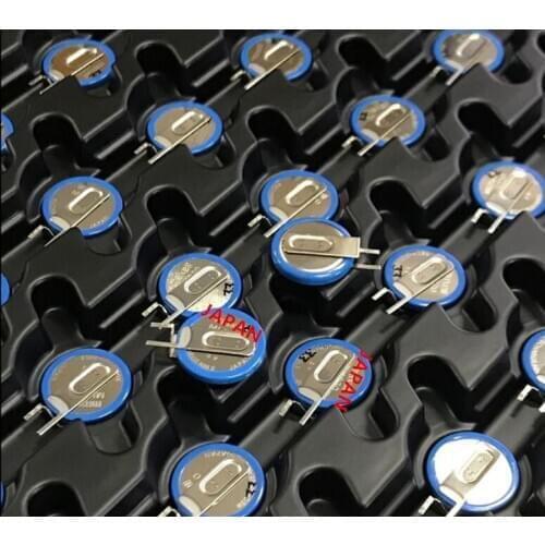 50PCS/LOT ML1220 1220 3V 18mah Buttons rechargeable lithium battery with welding leg feet foot