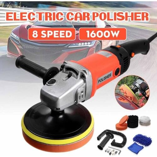 1600W Car Polisher Variable Speed 3000rpm M14 Electric Floor Polisher Paint Care Tool Automobile Furniture Polishing Machine