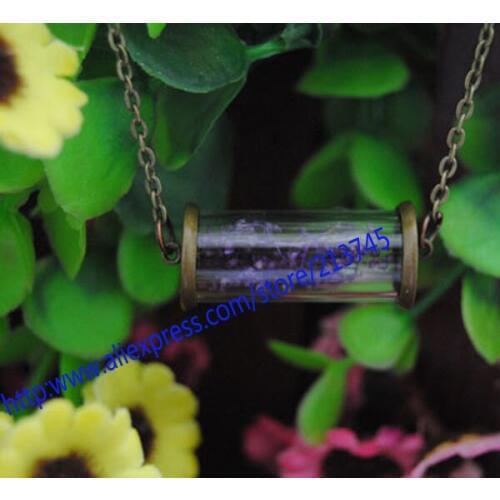 SALE Free ship!! 10sets 28*12mm tube glass globe & two bronze cover button base set , glass vial pendant, DIY glass bottle