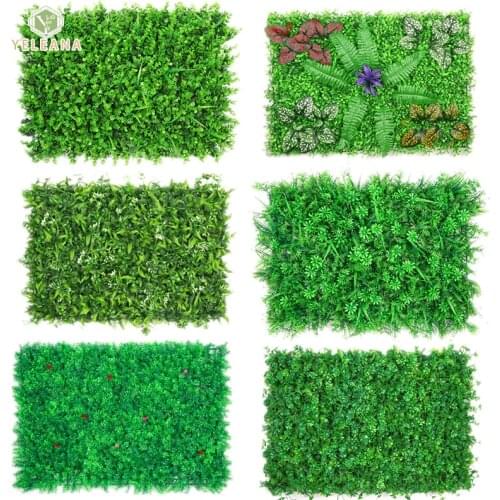 Plant Wall DIY Artificial Plant Lawn Simulation Grass Leaf Wedding Home Decoration Green Wholesale Carpet Turf Office Decor