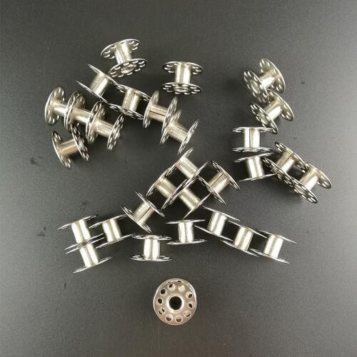 High Quality 20PCS Metal Bobbins Spool Sewing Craft Tool Stainless Steel Sewing Machine Bobbins Spool for Brother Janome Singer