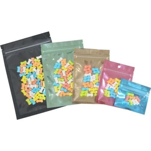 100Pcs Clear Front Resealable Zip Lock Plastic Storage Bag Retail ZipLock Poly bags with Hang Hole Mylar Foil Jewelry Packages