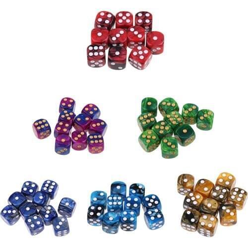 10x D6 Six Sided Table Game Dice 16mm for MTG DND TRPG Gaming Dice Fun Toys