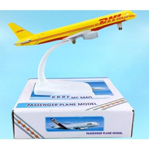 16CM 1:400 Scale Boeing B757-200 Model Toys DHL Express Delivery Airlines Aircraft Airliner Display Collection F Standing plane