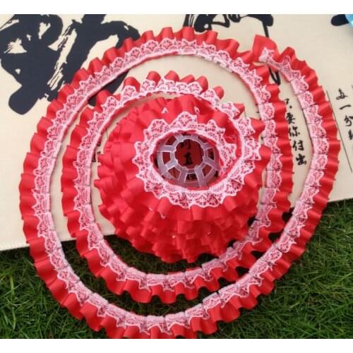 20Yards 2.5cm Wedding Garment Dress Sewing Supplies Decoration Trim Pleated Lace Ribbons Fold Doll Dress Fabric