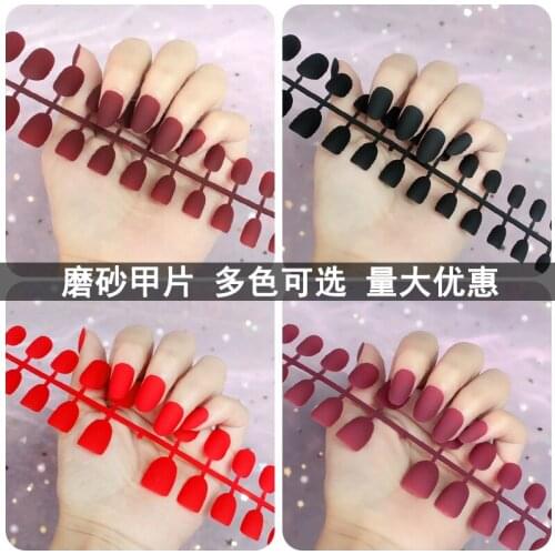 24PCS MATTE Custom Fake Nails, Choose Any Colour - Artificial Nails, Hand Painted False Nails, Handpainted Artificial Nail Set