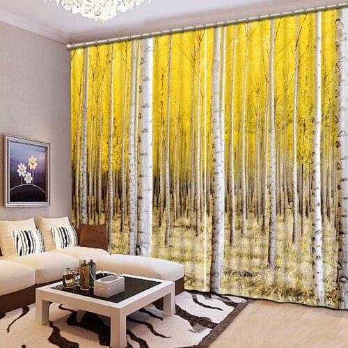 3D Blackout Curtains Lifelike Noble Refined Elegant 3D Window Curtains Bedroom Living Room Drapes Cortinas De Sala CL-110