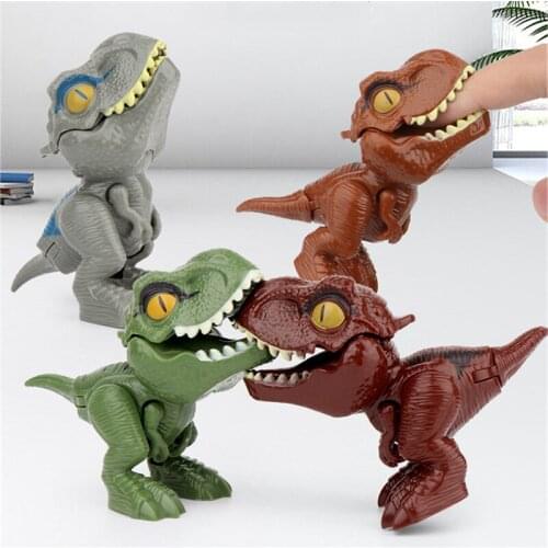 Finger Dinosaur Toys Tyrannosaurus Animal Model Kids Games Children Birthday Gifts 4 PCS