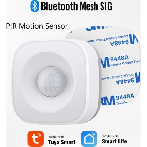 Tuya Smart Bluetooth Mesh SIG PIR Motion Sensor Wireless Infrared Detector Home Security Burglar Alarm APP Remote Control