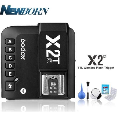 Godox X2T-C TTL 1/8000s 2.4G Wireless Trigger Transmitter for Canon DSLR Cameras and Godox TT685C TT350C V860II-C TT600 AD200