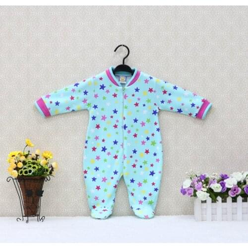 Baby Pure Cotton Long Sleeve Rompers Zipper O Neck Toddler Suits Boys and Girls Clothes 2021 Little Q Clothing Christmas