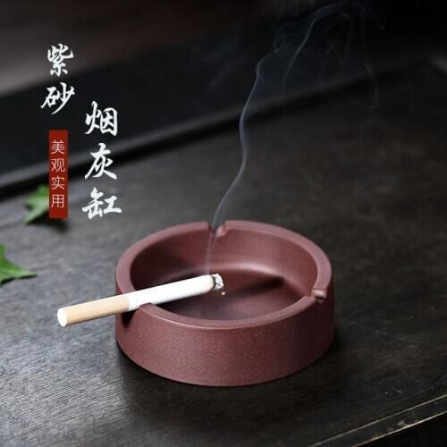 Two 】 yixing pure manual recommended play tea pet accessories tea purple mud ashtray