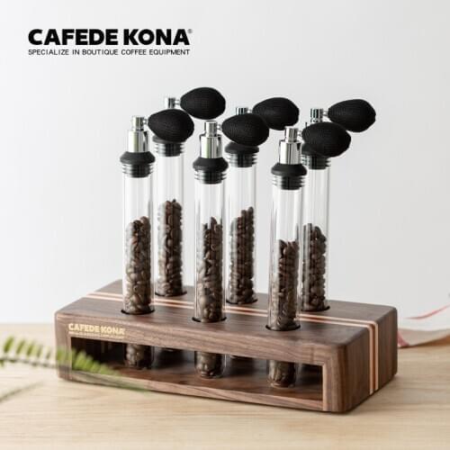 Coffee Scent Bottle Test Tube Coffee Bean Display Shelf Store Sealed Aroma Smelling Tools Coffee Sample Storage