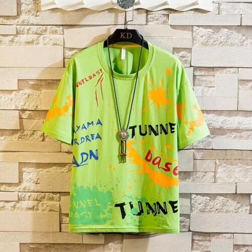 Men T-Shirt 2021 New 4 Colors Hip Hop Cotton O-Neck Printed Letters Clothes Mens High Quality Top Tees Male Streetwear Coat 3XL