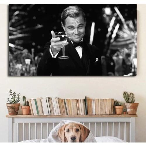The Great Gatsby Movie Leonardo DiCaprio Poster Canvas Painting Modern Wall Art Print Pictures Cuadros for Living Room Decor