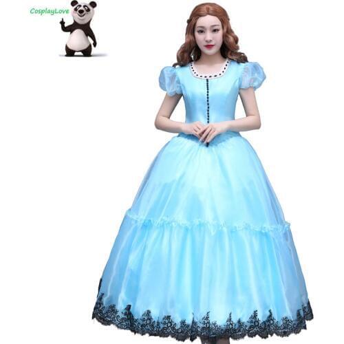 CosplayLove Movie Alice in Wonderland Custom Made Alice Kingsleigh Dress Cosplay Costume For Kid Adult Women