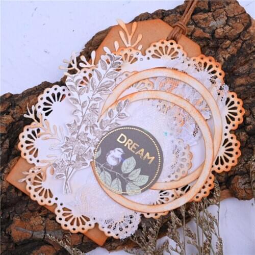 DIY Circle Frame Metal Cutting Dies Scrapbooking Album Decoration Craft Die Cutting Stencils Embossing Diy Card Template 2020