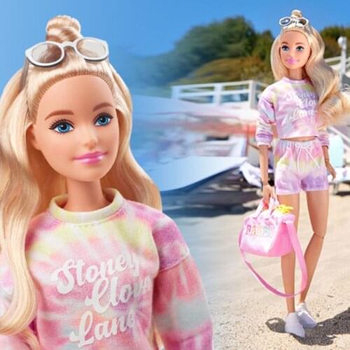 Barbie Signature Stoney Clover Lane Black Label Barbie Doll with Tie-dye Sweatshirt and Shorts Set for Kids Birthday Gift GTJ80
