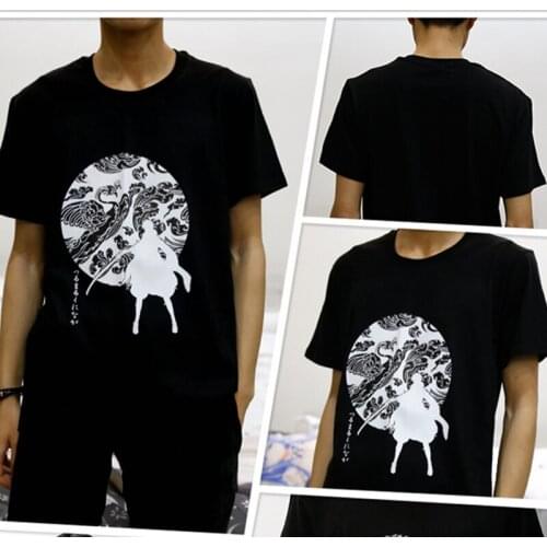 MGFHOME Anime JK Touken Ranbu Online Cosplay Costume Shirt Mikazuki Munechika T-Shirt Tops Tee Short Sleeve Women Men t shirt