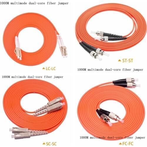 10000M multimode core fiber jumper Dual LC to LC FC ST SC Fiber Patch Cord Jumper Cable MM Duplex Multi Mode Optic for Network