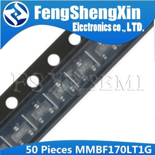 50PCS MMBF170LT1G SOT23 6Z MMBF170 SOT Power MOSFET 500 mA, 60 V