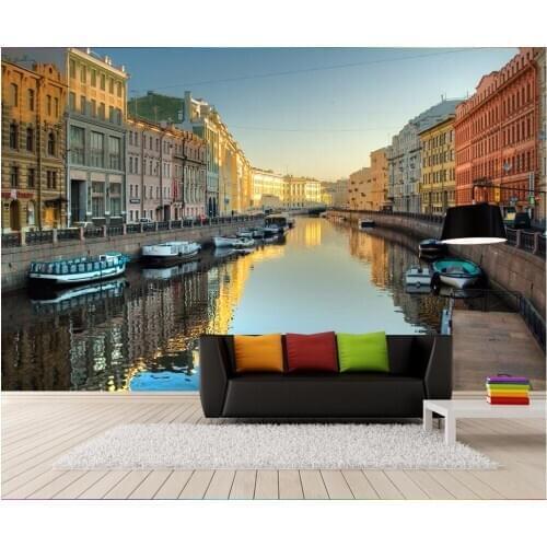 Custom mural 3d room wallpaper European canal scenery painting home decoration picture 3d wall murals wallpaper for walls 3 d