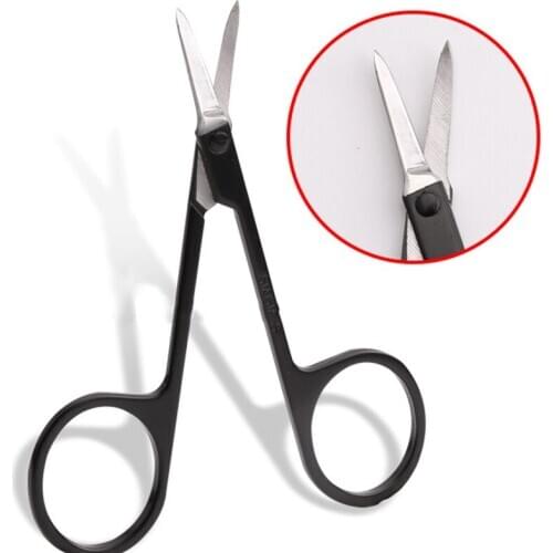 Scissor Professional Scissor Manicure For Nails Eyebrow Nose Eyelash Cuticle Scissors Curved Pedicure Makeup Tool Trimming