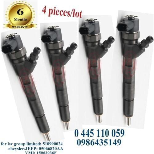 ORLTL 510990024 0445110059 Common Rail Injector Assy 0 445 110 059 Diesel Fuel Injector 0445110059 For CHRYSLER 05066820AA