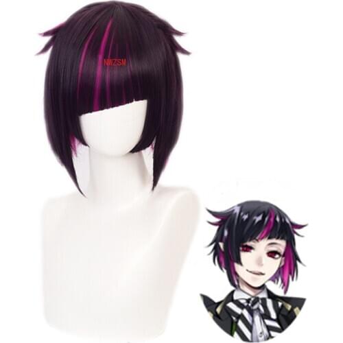 Anime Twisted Wonderland Lilia Vanrouge Short Wig Cosplay Costume Heat Resistant Synthetic Hair Men Women Wigs