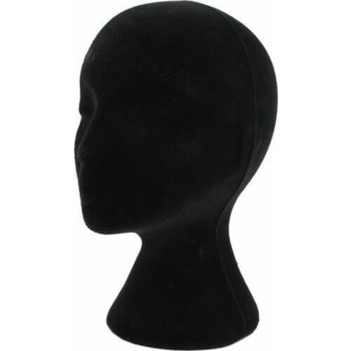 Styrofoam Foam Mannequin Manikin Head Model Wigs Glasses Display Stand Black AD