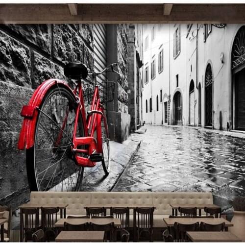 Drop Shipping Custom Photo Wallpaper 3D Stereo Mural English Retro Street Bar Cafe Internet Cafes Living Room Custom Wallpaper