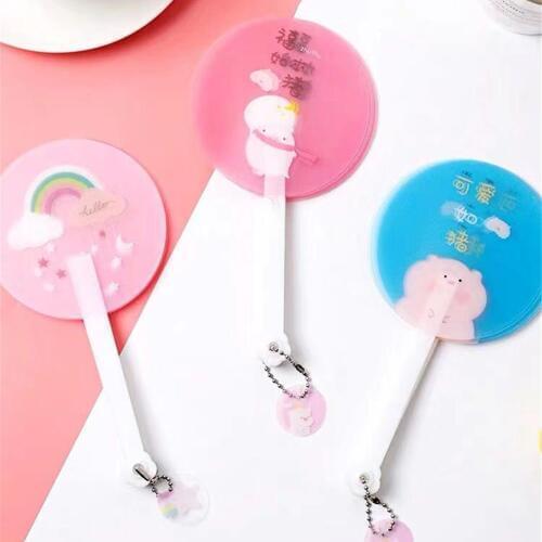 Hot Sales Summer Pattern Folding Hand Fan Creative Cute Cartoon PP Student Carry Hand Held Flower Fan Chinese Fan