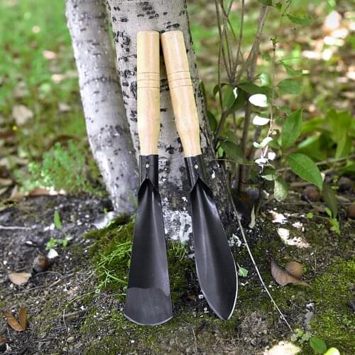 Gardening Spade Shovel Hand Shovel Flower Planting Tools Manganese Steel Shovel Garden Tools Set Wood Handle Transplanter
