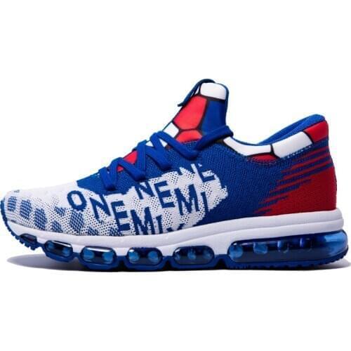 ONEMIX Man Running Shoes for Men Athletic Trainers Black Red High Top Original Sports Shoes Air Cushion Outdoor Sneakers Women