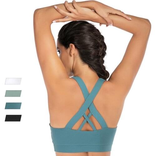 New Triangle Padded Push Up Sports Bra Running Fitness Breathable Soft Underwear Yoga Crop Top Woman Clothes