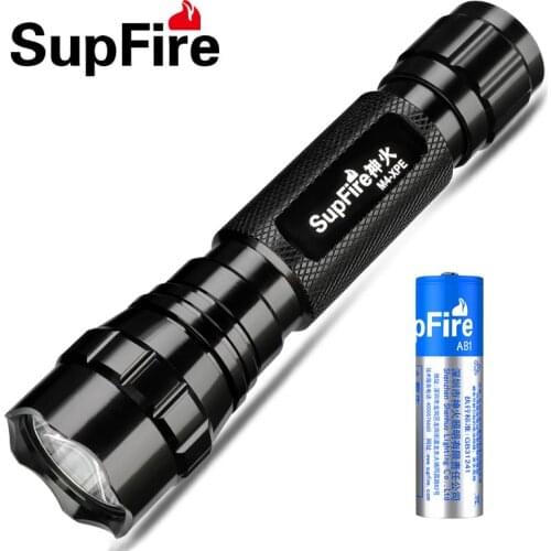 Supfire M4-XPE LED Flashlight 3W 450lm Mini Hand Light Camping Fishing Work Light Use 18650 Battery