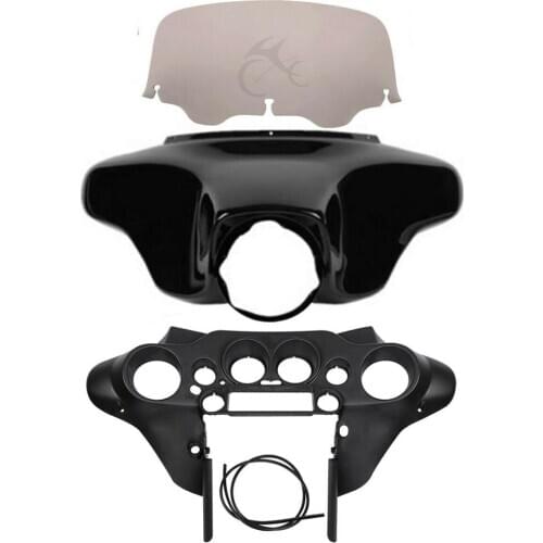 Motorcycle Batwing Inner Outer Fairings Windscreen For Harley Touring Road King Street Electra Glide 1996-2013 2012 2011