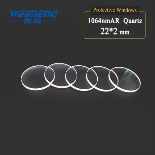 Weimeng Laser protective lens 22*2mm 1064nm AR circular quartz optical glasss for laser cutting welding engraving machine