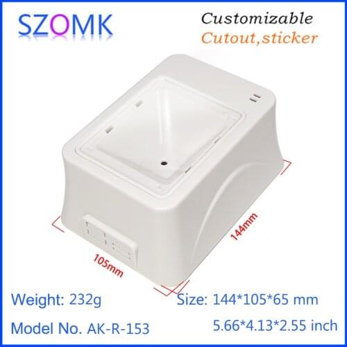 10 pcs 144*105*65mm hot selling abs plastic enclosure box for electronics pcb design szomk new plastic device box for 2d scanner