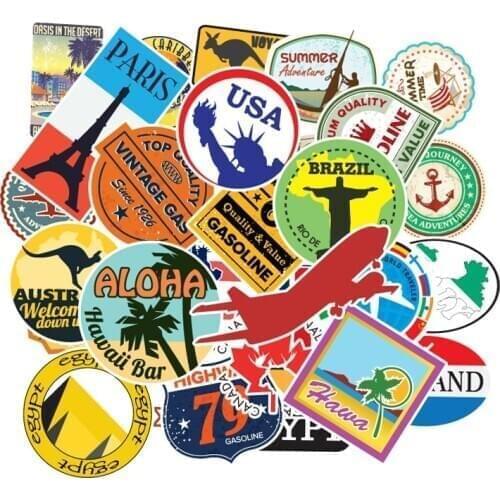 100 Pcs/pack Fashion PVC Stickers Kids Toys Decor for Bicycle Motor Car Laptop Pad Phone Trunk Guitar