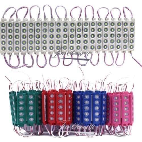 20PCS SMD 5730 5Leds LED Injection Module Waterproof Molding Light 85X17mm DC12V Red Green Blue white Yellow Pink