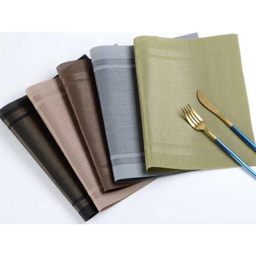 6 PCS Anti-skid And Heat-insulation PVC Placemat For Dining Table Non-slip Table Mat Kitchen Accessories