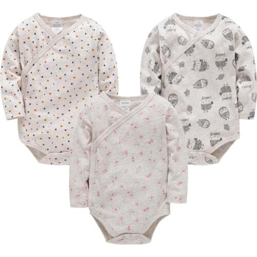 Unisex Toddler Baby Bodysuits For Boy And Girls Long Sleeved Cartoon Print Cotton Bodysuit Newborn Jumpsuits Infant Baby Clothes