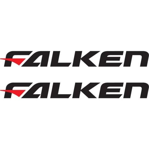 For (2Pcs) FALKEN 2 COLORS TIRE BRAND CAR sticker vinyl decal