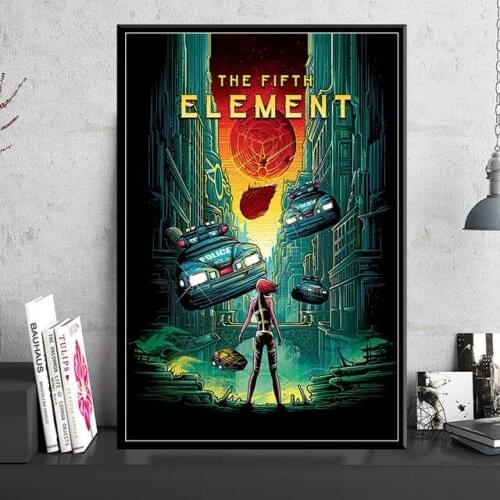 The Fifth Element Classic Sci-Fi Movie Poster and Prints Art Paintings Canvas Wall Pictures for Bedroom Home Decor Gift
