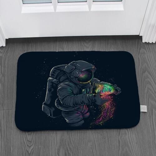 Astronaut Cosmic Floor Mat Anti-slip Door Mat Bedroom Kitchen Entrance Printing Floor Mat Door Mat