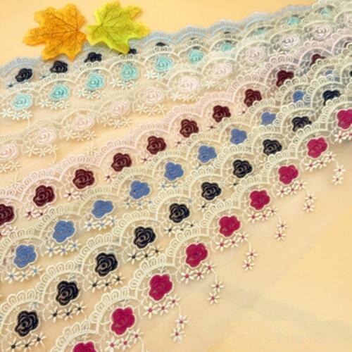 Lace fabric flower handmade clothing home textile accessories mesh embroidery gold thread DIY NEW width 8.5cm sewing lace trim