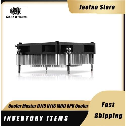 Cooler Master H115 H116 MINI CPU Cooler For Intel LGA 1155 1156 1150 1151 80mm Quiet fan For All-in-one Machine MINI PC Box