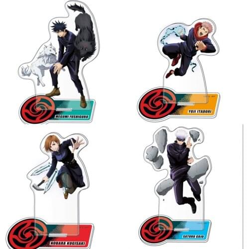 Hot Anime Jujutsu Kaisen Fushiguro Megumi Itadori Yuji Gojo Satoru Kugisa Cosplay Acrylic Figure Stand Display Model Plate Decor